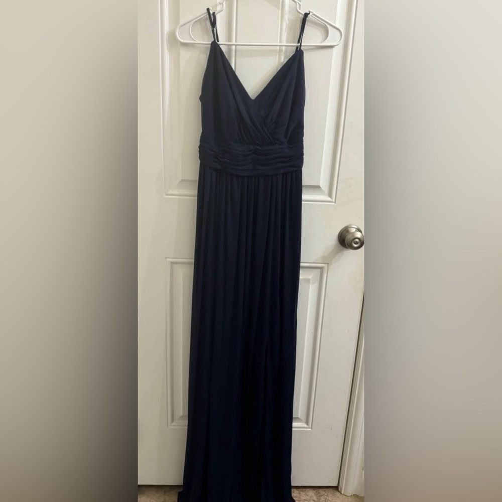 David's Bridal Navy Maxi Dress